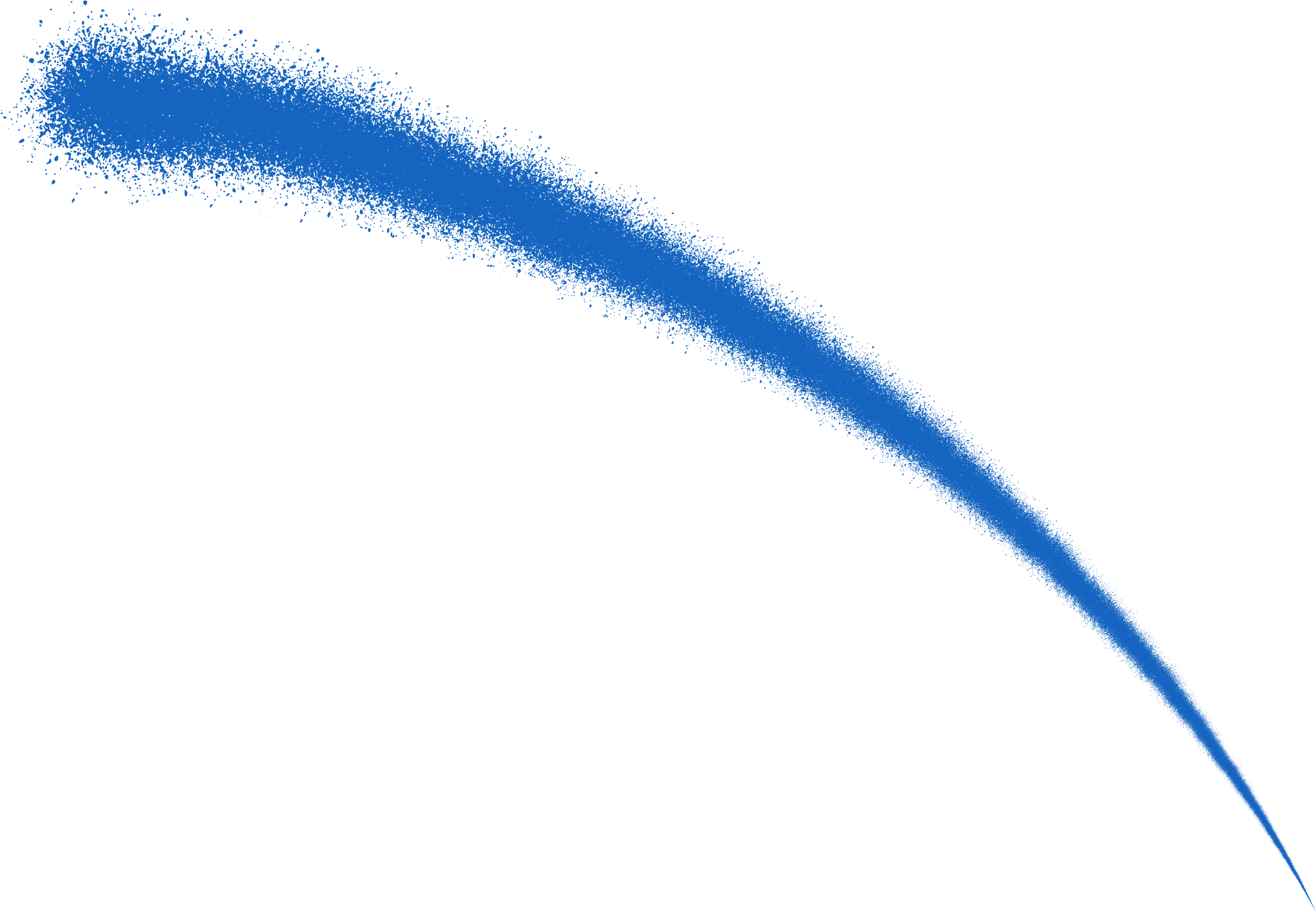 スプレーで描かれた青い線