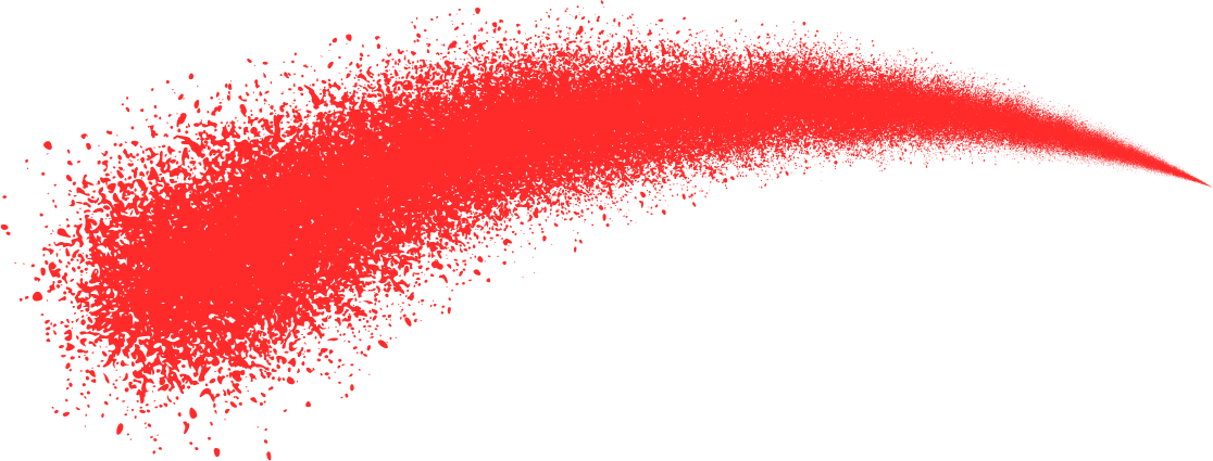 スプレーで描かれた赤い線