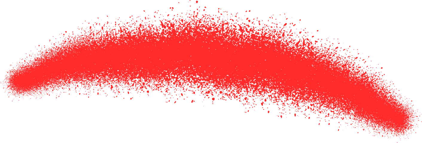 スプレーで書かれた赤い線