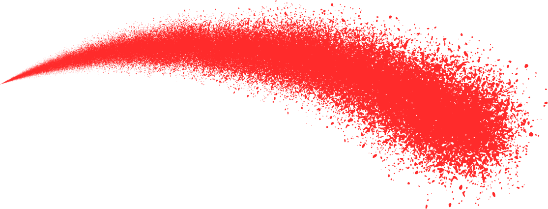 スプレーで描かれた青い線