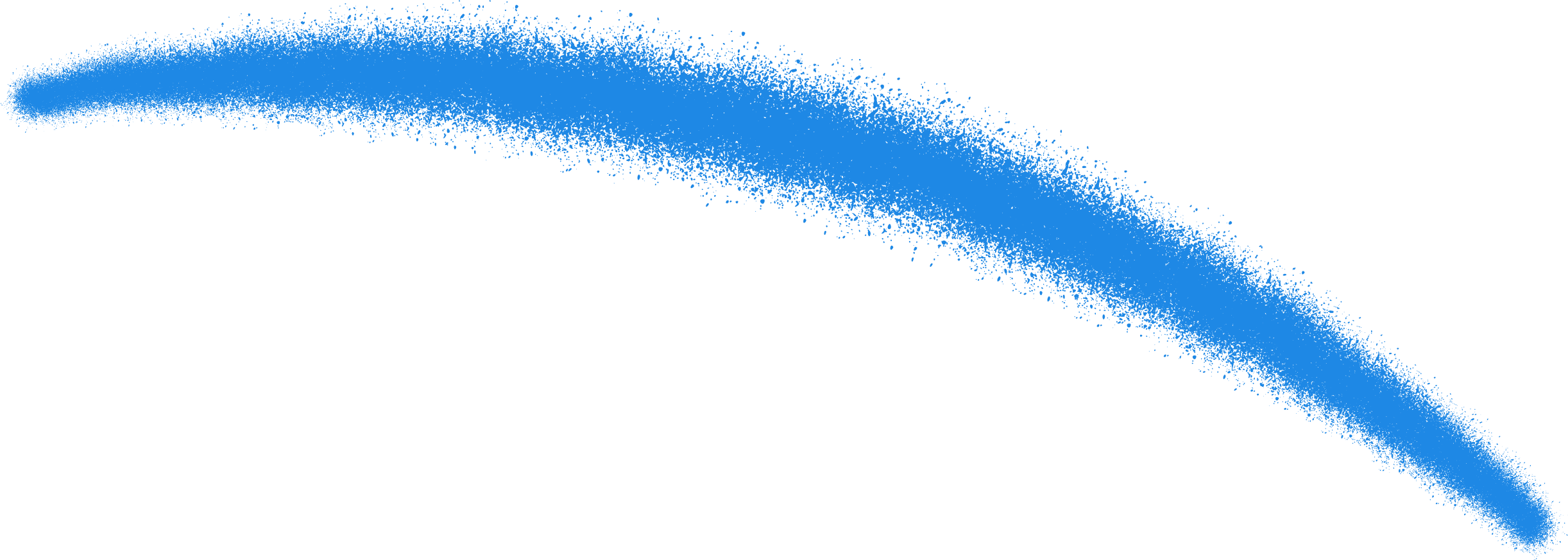 スプレーで書かれた青の線