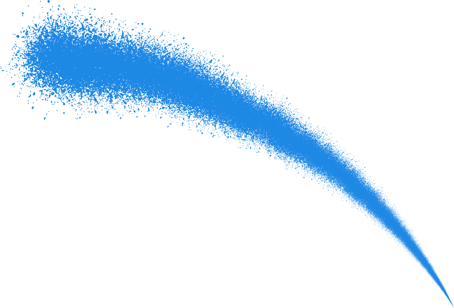 スプレーで描かれた青い線