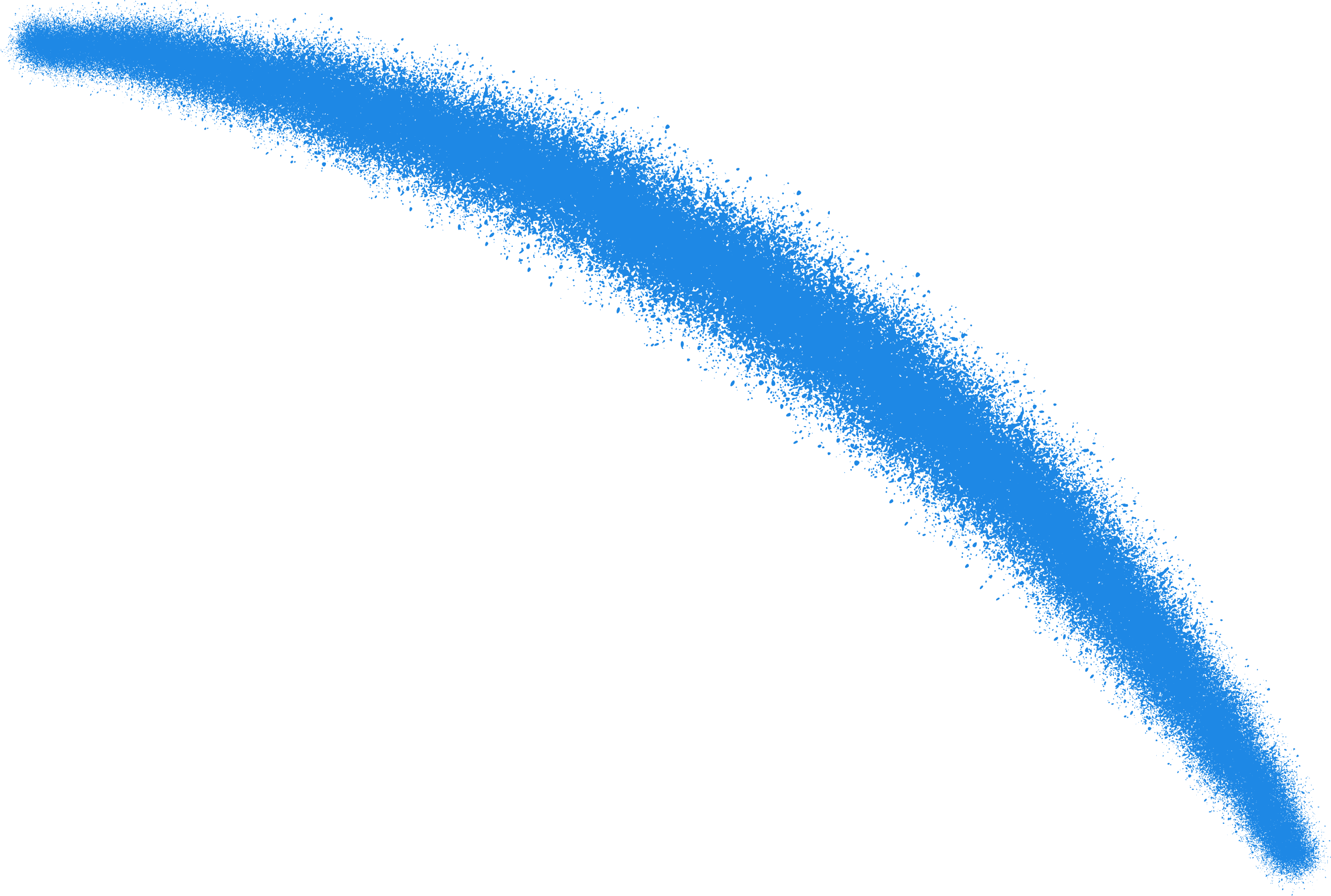 スプレーで描かれた青い線