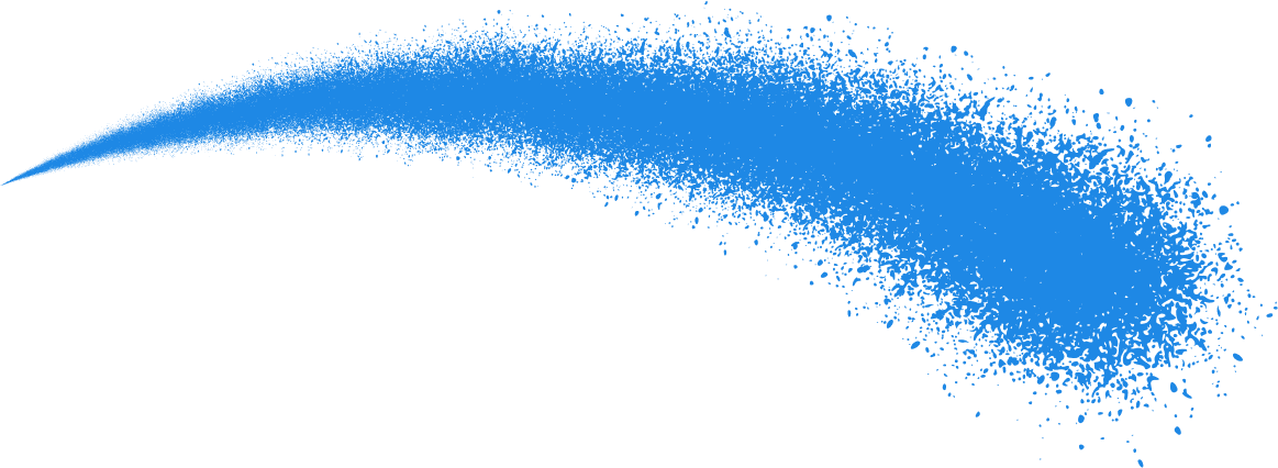 スプレーで描かれた青い線